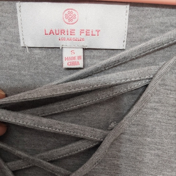 LAURIE FELT Knit Top with Lace Up Neckline - Picture 3 of 3